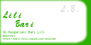 lili bari business card